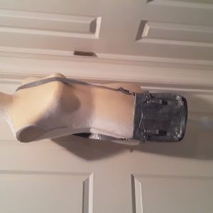 Bueno Silver Metallic Faux Croc Crossbody